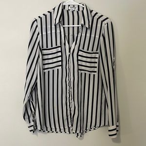 Express Portfino Blouse - Black&White, M
